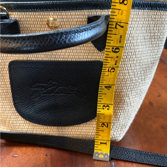 Longchamp le pliage collection tote basket bag handbag crossbody leather canvas - Picture 12 of 16